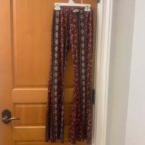 flared soft printed pants